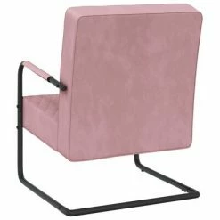VidaXL Chaise cantilever Rose Velours 11 VidaXL Chaise cantilever Rose Velours -Fauteuils Soldes image 4 325728
