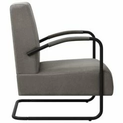 VidaXL Fauteuil Gris clair Tissu -Fauteuils Soldes image 4 325735