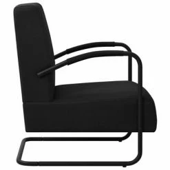 VidaXL Fauteuil Noir Tissu -Fauteuils Soldes image 4 325737