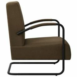 VidaXL Fauteuil Marron foncé Tissu -Fauteuils Soldes image 4 325740