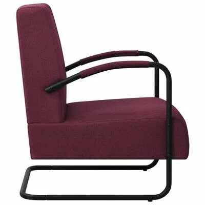 VidaXL Fauteuil Violet Tissu 6 VidaXL Fauteuil Violet Tissu – Image 4