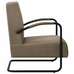 VidaXL Fauteuil Taupe Tissu -Fauteuils Soldes image 4 325743