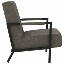 VidaXL Fauteuil Gris foncé Similicuir 11 VidaXL Fauteuil Gris foncé Similicuir -Fauteuils Soldes image 4 325753