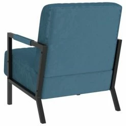 VidaXL Fauteuil Bleu Velours -Fauteuils Soldes image 4 325757