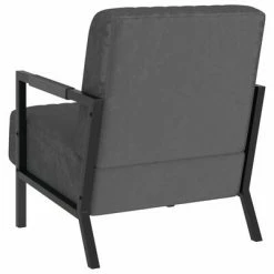 VidaXL Fauteuil Gris foncé Velours -Fauteuils Soldes image 4 325759