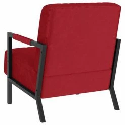 VidaXL Fauteuil Rouge bordeaux Velours -Fauteuils Soldes image 4 325763