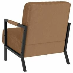 VidaXL Fauteuil Marron Velours -Fauteuils Soldes image 4 325766