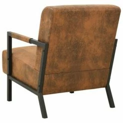 VidaXL Fauteuil Marron Tissu -Fauteuils Soldes image 4 325768