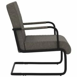 VidaXL Chaise cantilever Gris foncé Similicuir 11 VidaXL Chaise cantilever Gris foncé Similicuir -Fauteuils Soldes image 4 325783