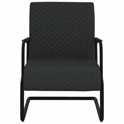 VidaXL Chaise cantilever Noir Similicuir 6 VidaXL Chaise cantilever Noir Similicuir – Image 4