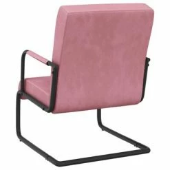 VidaXL Chaise cantilever Rose Velours 11 VidaXL Chaise cantilever Rose Velours -Fauteuils Soldes image 4 325792