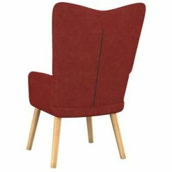 VidaXL Chaise de relaxation Rouge bordeaux Tissu -Fauteuils Soldes image 4 327531