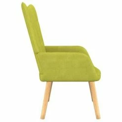 VidaXL Chaise de relaxation avec tabouret Vert Tissu 11 VidaXL Chaise de relaxation avec tabouret Vert Tissu -Fauteuils Soldes image 4 327539