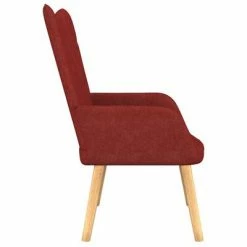 VidaXL Chaise de relaxation avec tabouret Rouge bordeaux Tissu 11 VidaXL Chaise de relaxation avec tabouret Rouge bordeaux Tissu -Fauteuils Soldes image 4 327542
