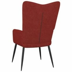 VidaXL Chaise de relaxation Rouge bordeaux Tissu -Fauteuils Soldes image 4 327553