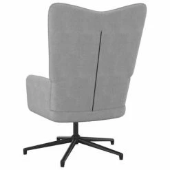 VidaXL Chaise de relaxation Gris clair Tissu -Fauteuils Soldes image 4 327567
