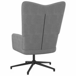 VidaXL Chaise de relaxation Gris foncé Tissu -Fauteuils Soldes image 4 327568