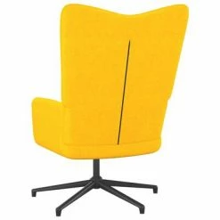 VidaXL Chaise de relaxation Jaune moutarde Tissu -Fauteuils Soldes image 4 327574
