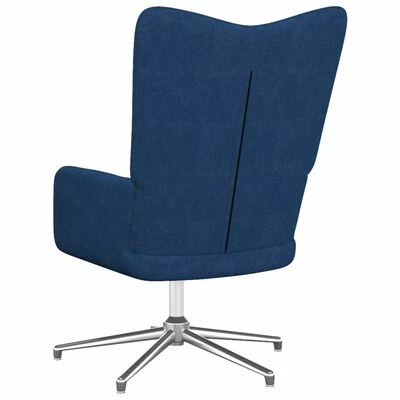 VidaXL Chaise de relaxation Bleu Tissu 6 VidaXL Chaise de relaxation Bleu Tissu – Image 4
