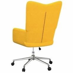 VidaXL Chaise de relaxation Jaune moutarde Tissu -Fauteuils Soldes image 4 327640