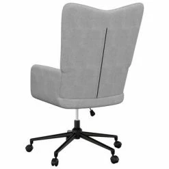 VidaXL Chaise de relaxation Gris clair Tissu -Fauteuils Soldes image 4 327644