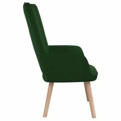 VidaXL Chaise de relaxation Vert foncé Velours 11 VidaXL Chaise de relaxation Vert foncé Velours -Fauteuils Soldes image 4 327657