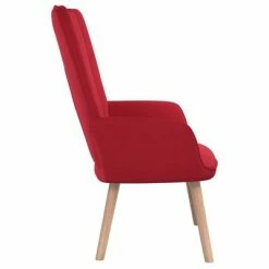 VidaXL Chaise de relaxation Rouge bordeaux Velours 11 VidaXL Chaise de relaxation Rouge bordeaux Velours -Fauteuils Soldes image 4 327660