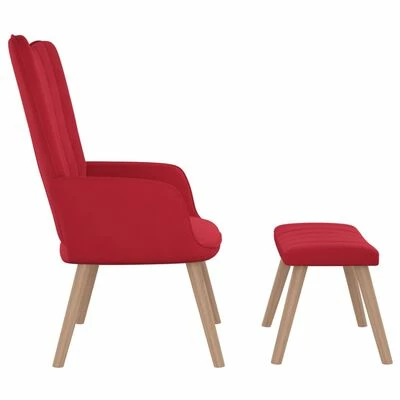 VidaXL Chaise de relaxation avec repose-pied Rouge bordeaux Velours 6 VidaXL Chaise de relaxation avec repose-pied Rouge bordeaux Velours – Image 4