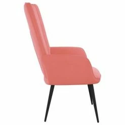 VidaXL Chaise de relaxation Rose Velours -Fauteuils Soldes image 4 327681