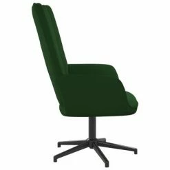 VidaXL Chaise de relaxation Vert foncé Velours 11 VidaXL Chaise de relaxation Vert foncé Velours -Fauteuils Soldes image 4 327701