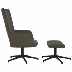 VidaXL Chaise de relaxation avec repose-pied Gris foncé Velours 11 VidaXL Chaise de relaxation avec repose-pied Gris foncé Velours -Fauteuils Soldes image 4 327711