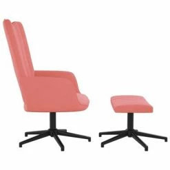 VidaXL Chaise de relaxation avec repose-pied Rose Velours 11 VidaXL Chaise de relaxation avec repose-pied Rose Velours -Fauteuils Soldes image 4 327714