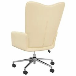 VidaXL Chaise de relaxation Blanc crème Velours 11 VidaXL Chaise de relaxation Blanc crème Velours -Fauteuils Soldes image 4 327774