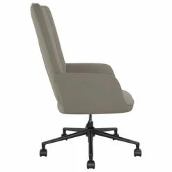 VidaXL Chaise de relaxation Gris clair Velours -Fauteuils Soldes image 4 327776