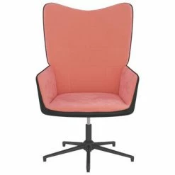 VidaXL Chaise de relaxation Rose Velours et PVC -Fauteuils Soldes image 4 327835