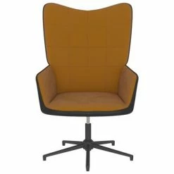 VidaXL Chaise de relaxation Marron Velours et PVC -Fauteuils Soldes image 4 327839