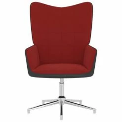VidaXL Chaise de relaxation Rouge bordeaux Velours et PVC -Fauteuils Soldes image 4 327858