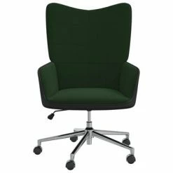 VidaXL Chaise de relaxation Vert foncé Velours et PVC -Fauteuils Soldes image 4 327899