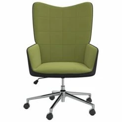 VidaXL Chaise de relaxation Vert clair Velours et PVC -Fauteuils Soldes image 4 327900