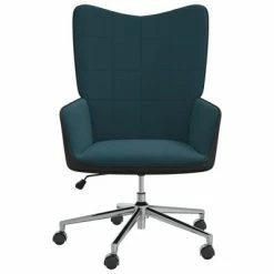 VidaXL Chaise de relaxation Bleu Velours et PVC 11 VidaXL Chaise de relaxation Bleu Velours et PVC -Fauteuils Soldes image 4 327907