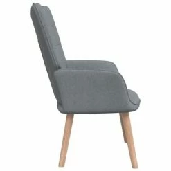 VidaXL Chaise de relaxation avec tabouret Gris clair Tissu 11 VidaXL Chaise de relaxation avec tabouret Gris clair Tissu -Fauteuils Soldes image 4 327930
