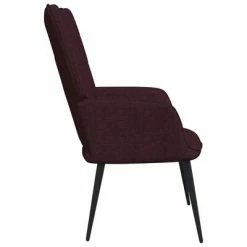 VidaXL Chaise de relaxation avec tabouret Violet Tissu -Fauteuils Soldes image 4 327962