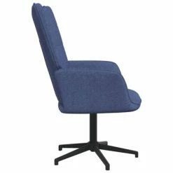 VidaXL Chaise de relaxation avec tabouret Bleu Tissu 11 VidaXL Chaise de relaxation avec tabouret Bleu Tissu -Fauteuils Soldes image 4 327978