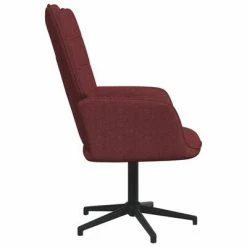 VidaXL Chaise de relaxation avec tabouret Rouge bordeaux Tissu -Fauteuils Soldes image 4 327982