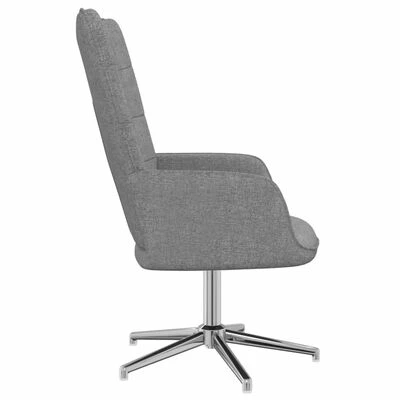 VidaXL Chaise de relaxation Gris clair Tissu 6 VidaXL Chaise de relaxation Gris clair Tissu – Image 4