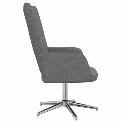 VidaXL Chaise de relaxation Gris foncé Tissu 6 VidaXL Chaise de relaxation Gris foncé Tissu – Image 4