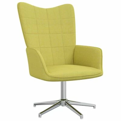 VidaXL Chaise de relaxation avec tabouret Vert Tissu 6 VidaXL Chaise de relaxation avec tabouret Vert Tissu – Image 4