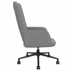VidaXL Chaise de relaxation Gris clair Tissu -Fauteuils Soldes image 4 328040