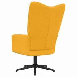 VidaXL Chaise de relaxation Jaune moutarde Velours -Fauteuils Soldes image 4 328102