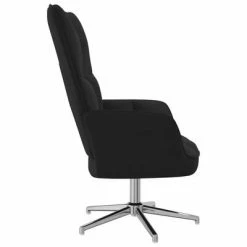VidaXL Chaise de relaxation Noir Velours -Fauteuils Soldes image 4 328123